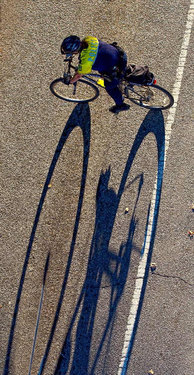 "Police on Bike Shadow"  <br>      Asheville, NC