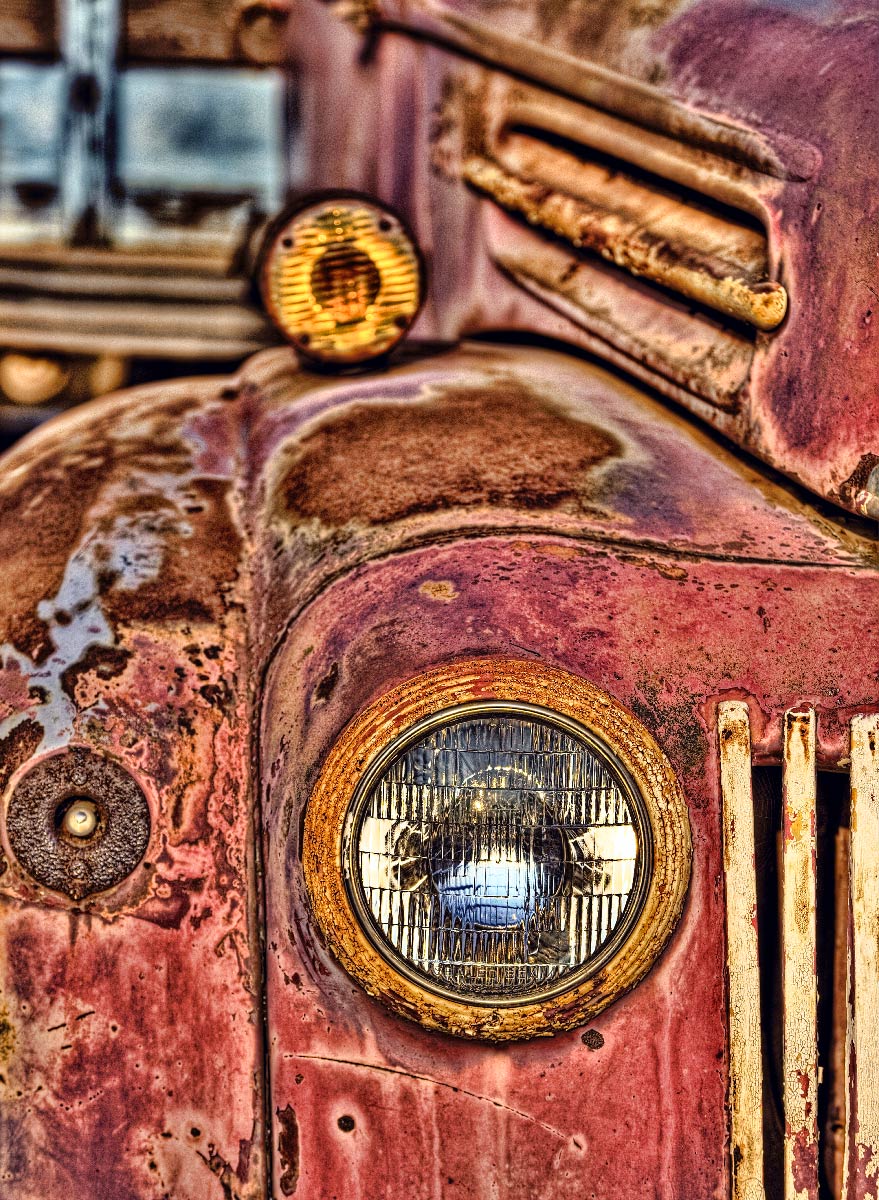 "Old Ford Truck Headlight"