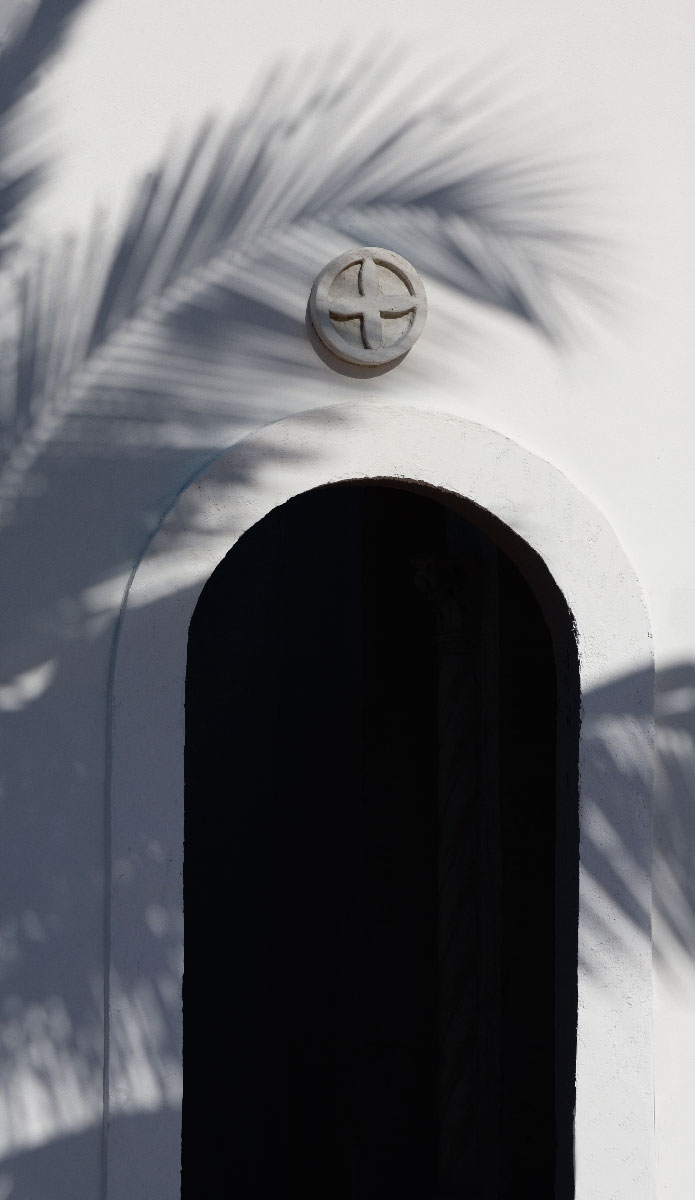 "Deco Detail Doorway and Palm Shadow"   <br>     South Beach-Miami