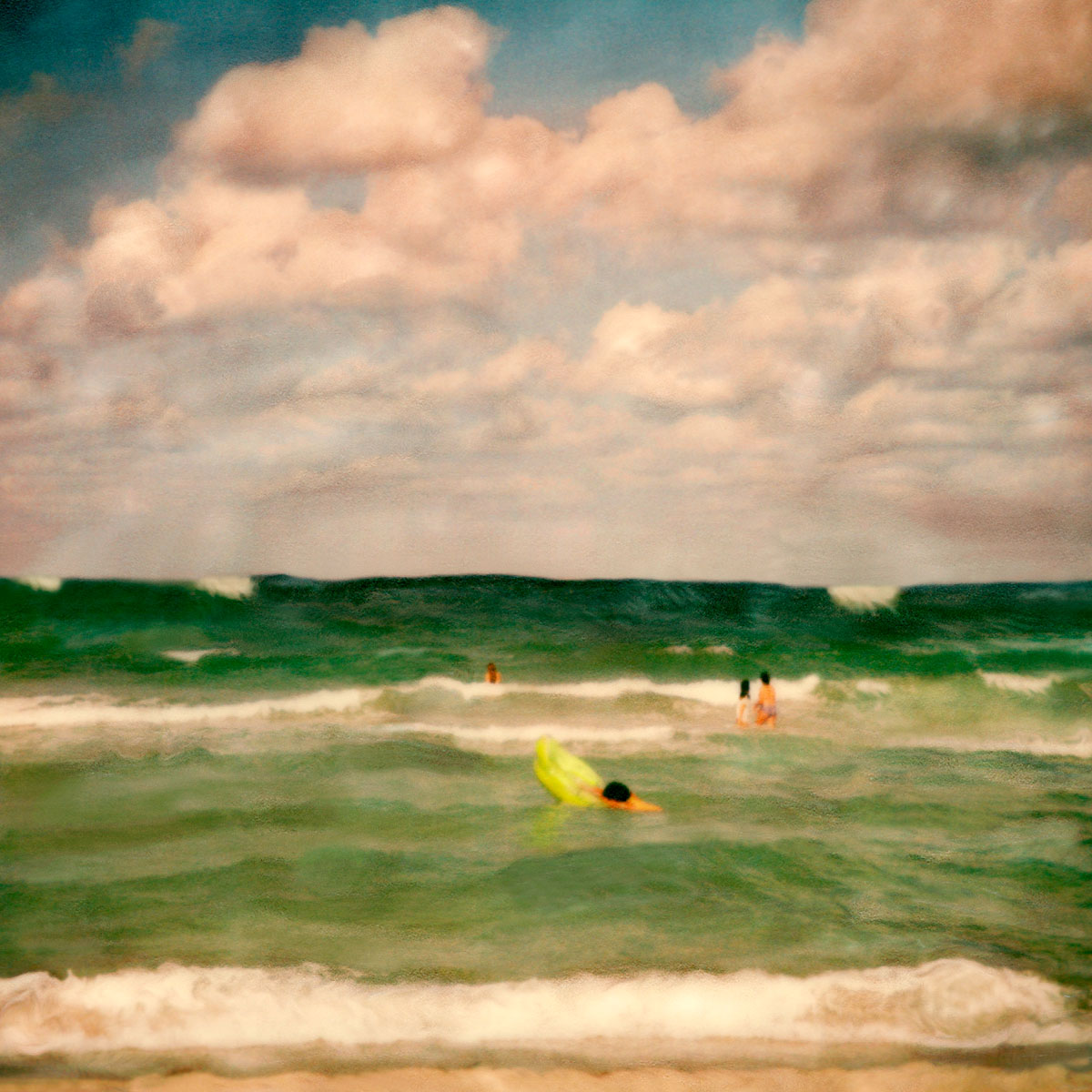 "People Swimming in Green Water"<br>Seascape, Hollywood Beach, FL