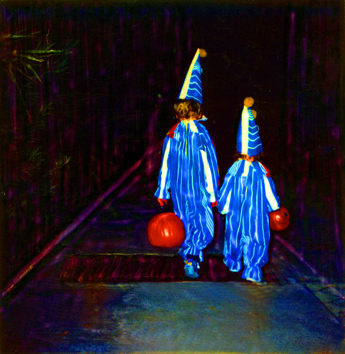"Halloween Night" <br>Kids in Clown Costumes, Miami Shores, FL