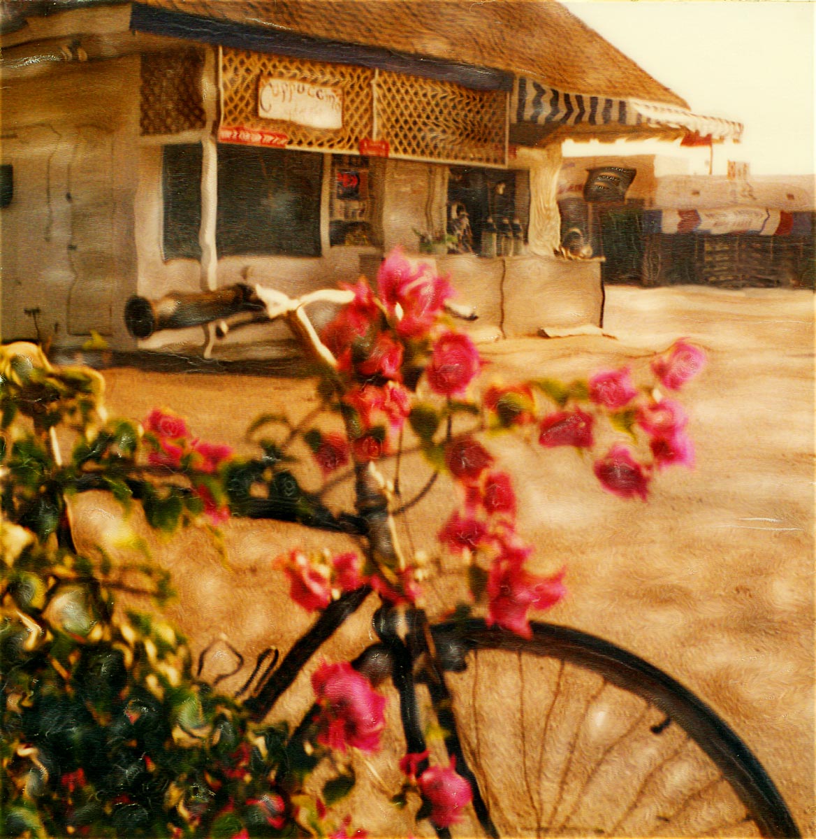 "Expresso Coffee Drive-Thru" <br> With Bike and Bougainvilla, Ft Lauderdale, FL