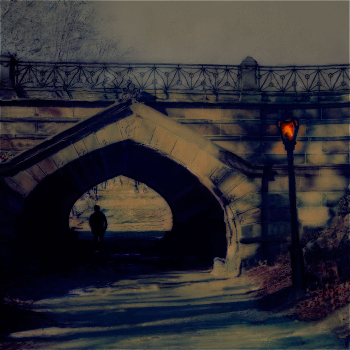 "Central Park Tunnel" <br>Man in Shadow, NYC