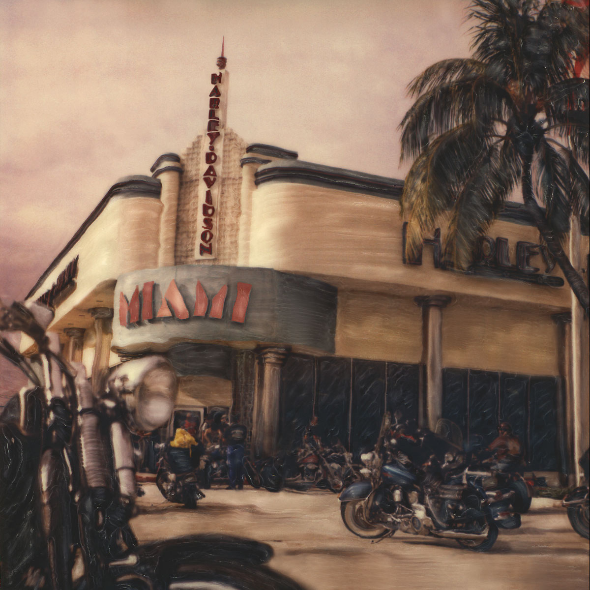 "Harley Davidson" <br>Art Deco Motorcycle Store, North Miami, FL