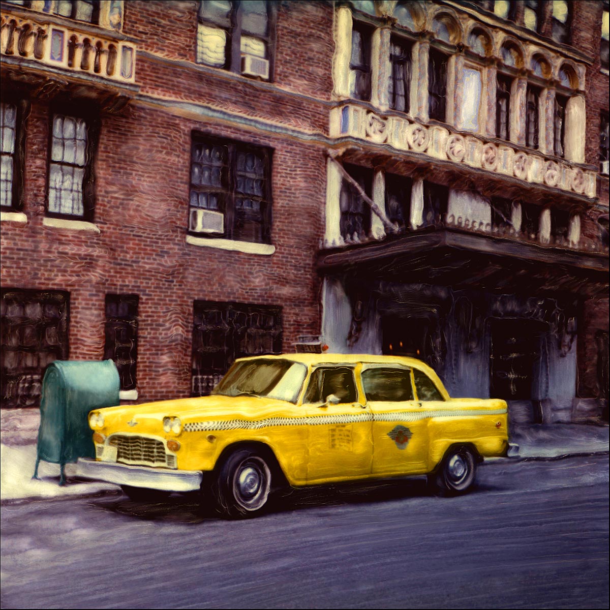 "Checker Cab"<br> Taxi, Greenwich Village, NYC