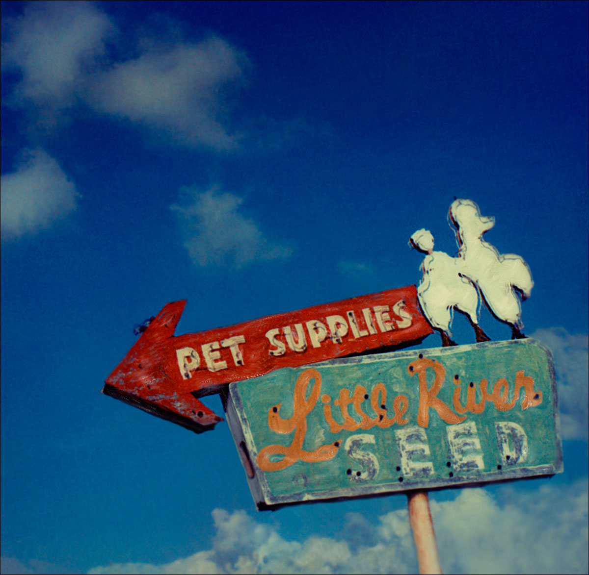 "Pet Supply" <br> Faded Metal Sign, Miami, FL