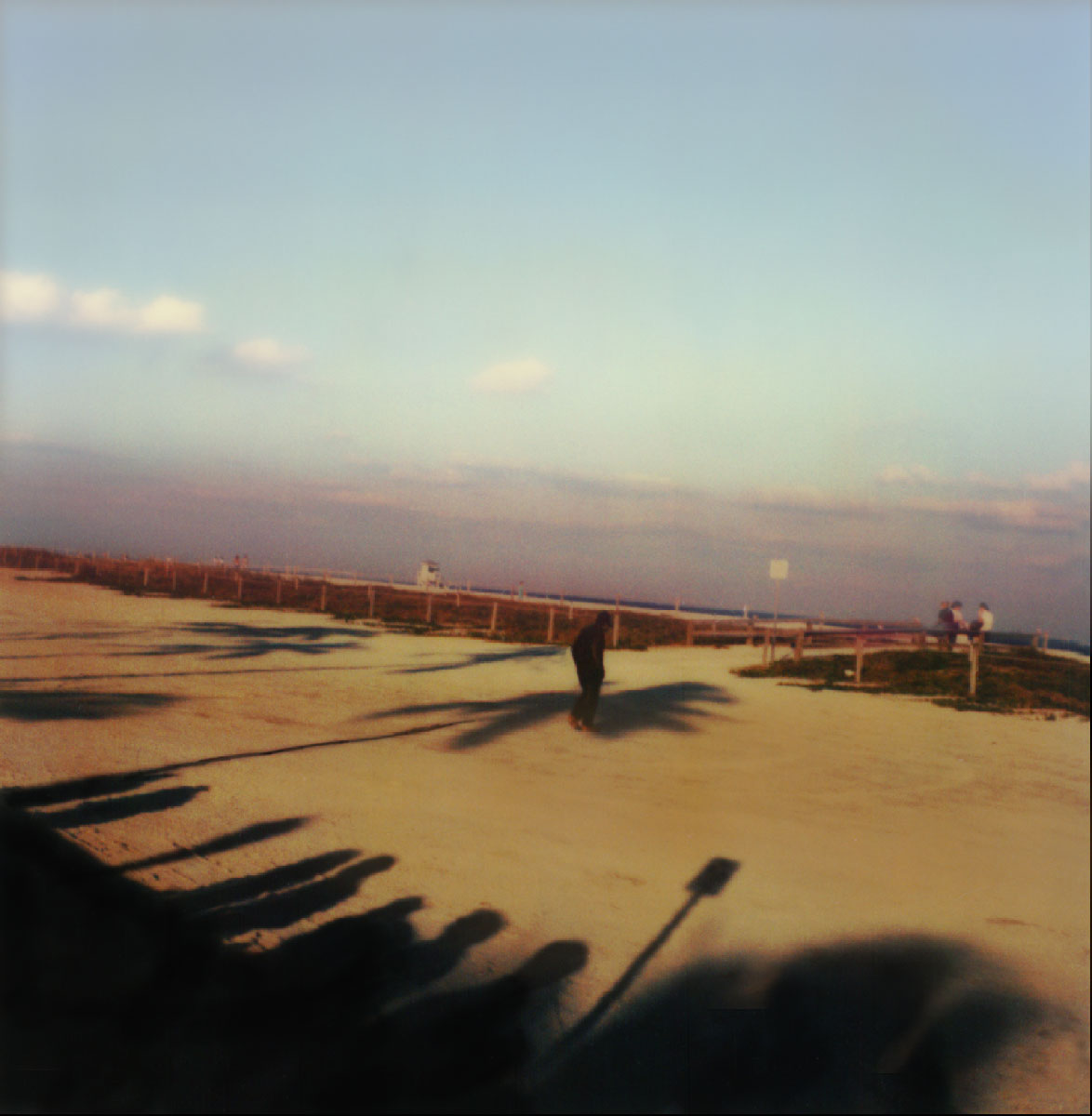 "Shadows on Beach at Sunset"<br> South Beach-Miami Beach, FL