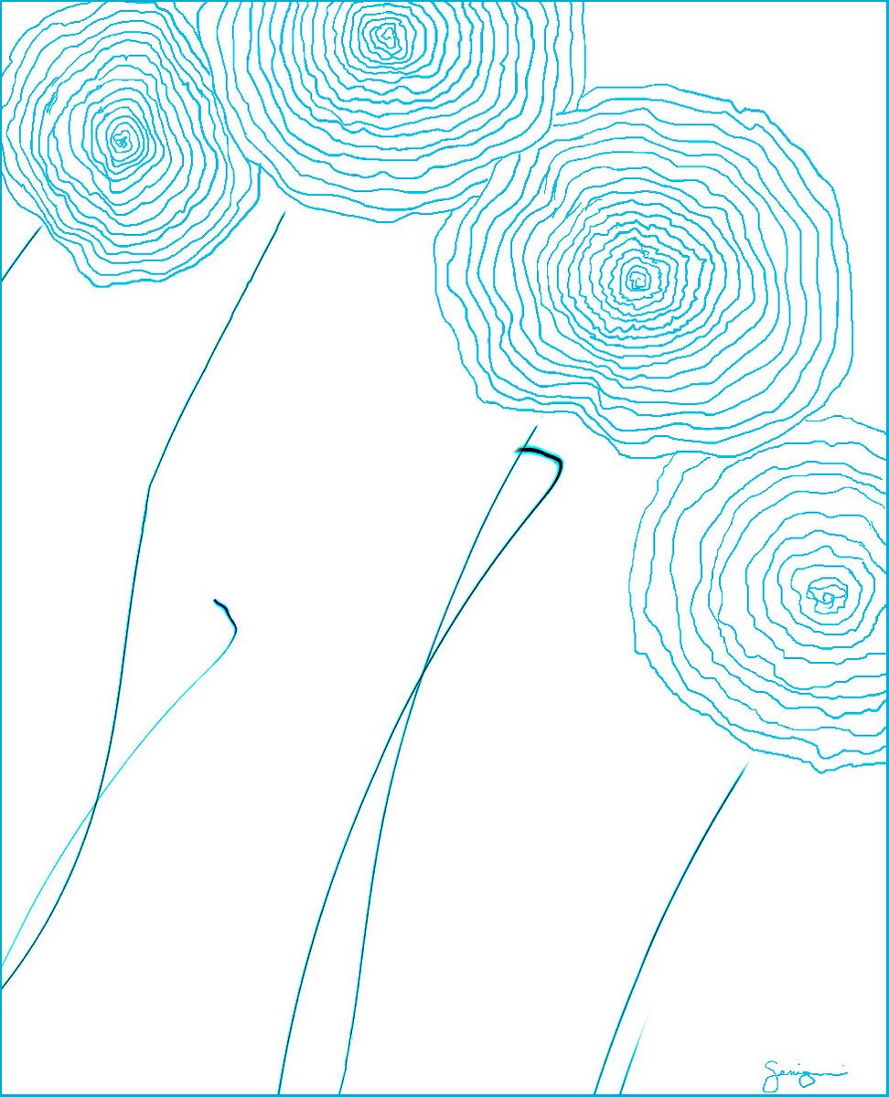 "Simple Flowers#2 Inverted"
