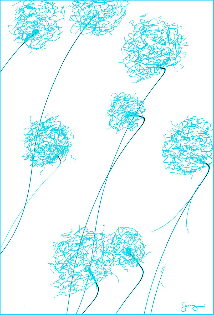 "Simple Flowers#5 Inverted"