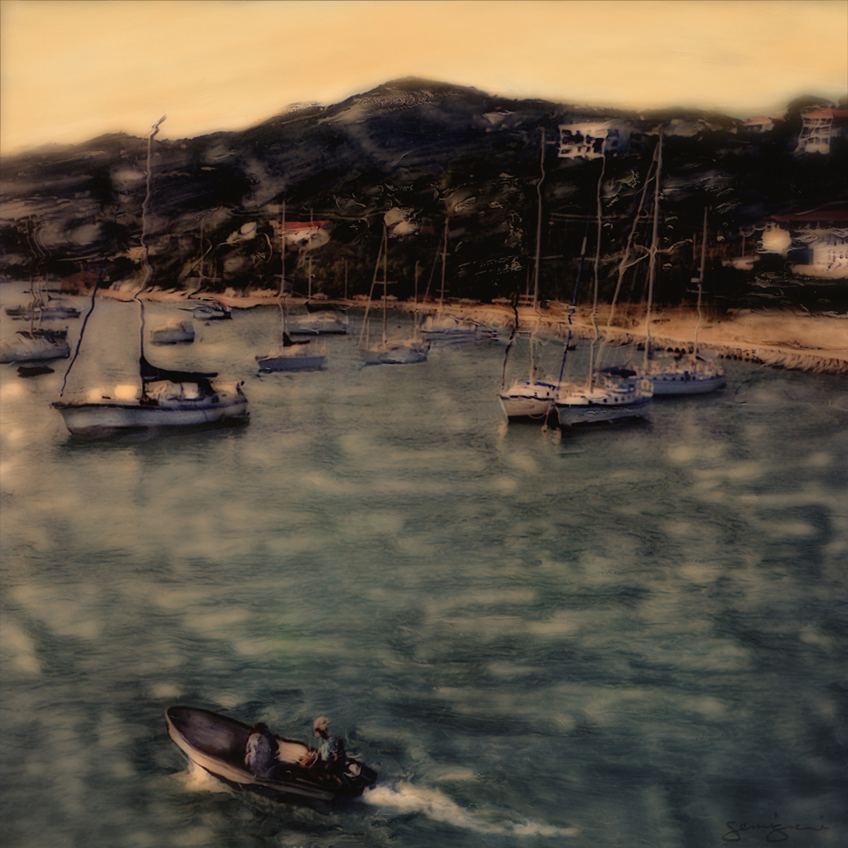 "St Thomas Harbor"<br> Many Boats and Mountains, Virgin Islands