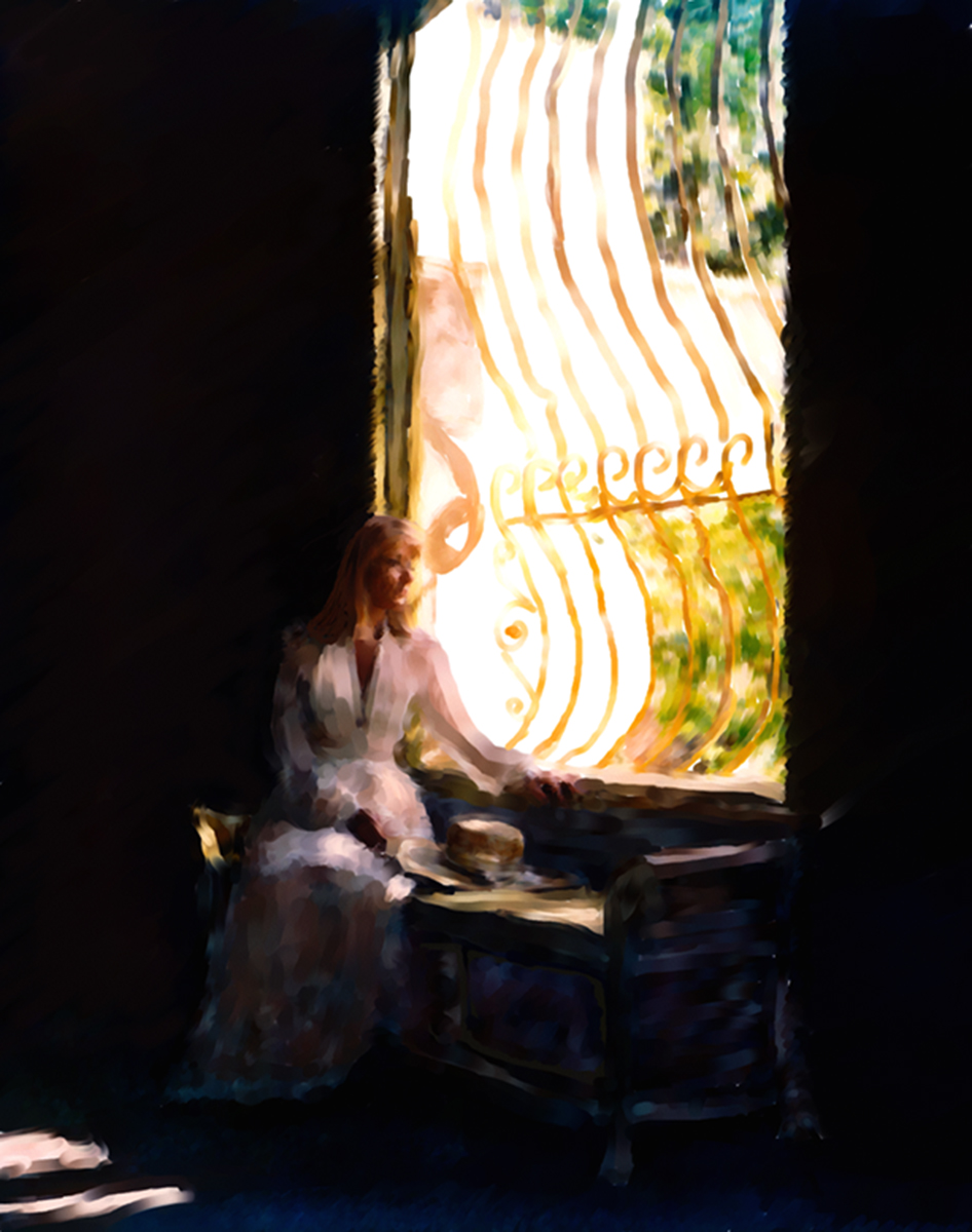 "Woman at Bonnett House, Painter Image" <br> Gazing through Window, Ft Lauderdale, FL