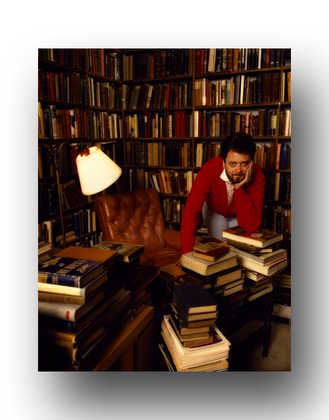 Book Critic in Book Store,