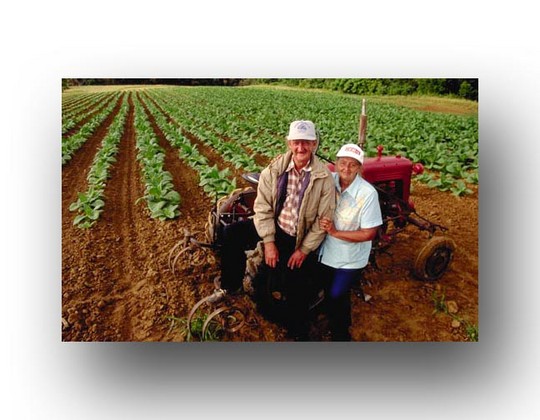 Couple with Tractor,