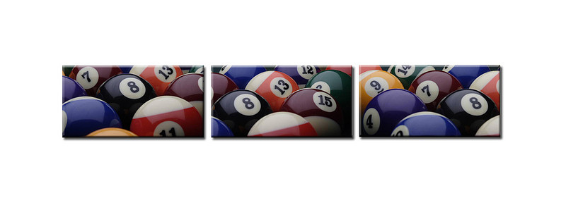 Billiard Balls-Horizontal-Triptych