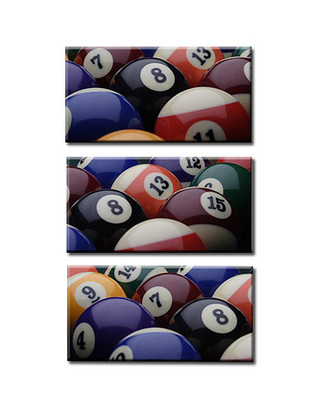 Billiard Balls-Vertical-Triptych