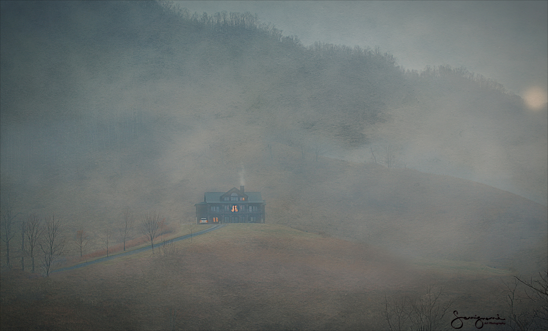 House in Fog, Crab Tree, NC