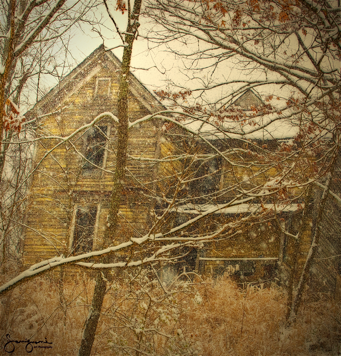 Haunted House in Snow