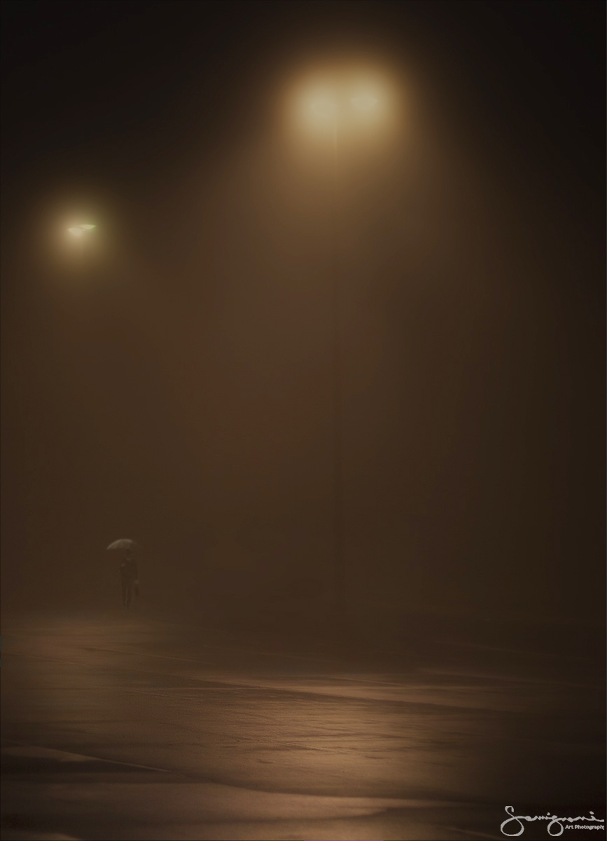 Walking Home in the Mist- Waynesville, NC