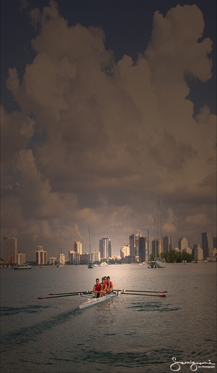 Rowers Biscayne Bay, Miami