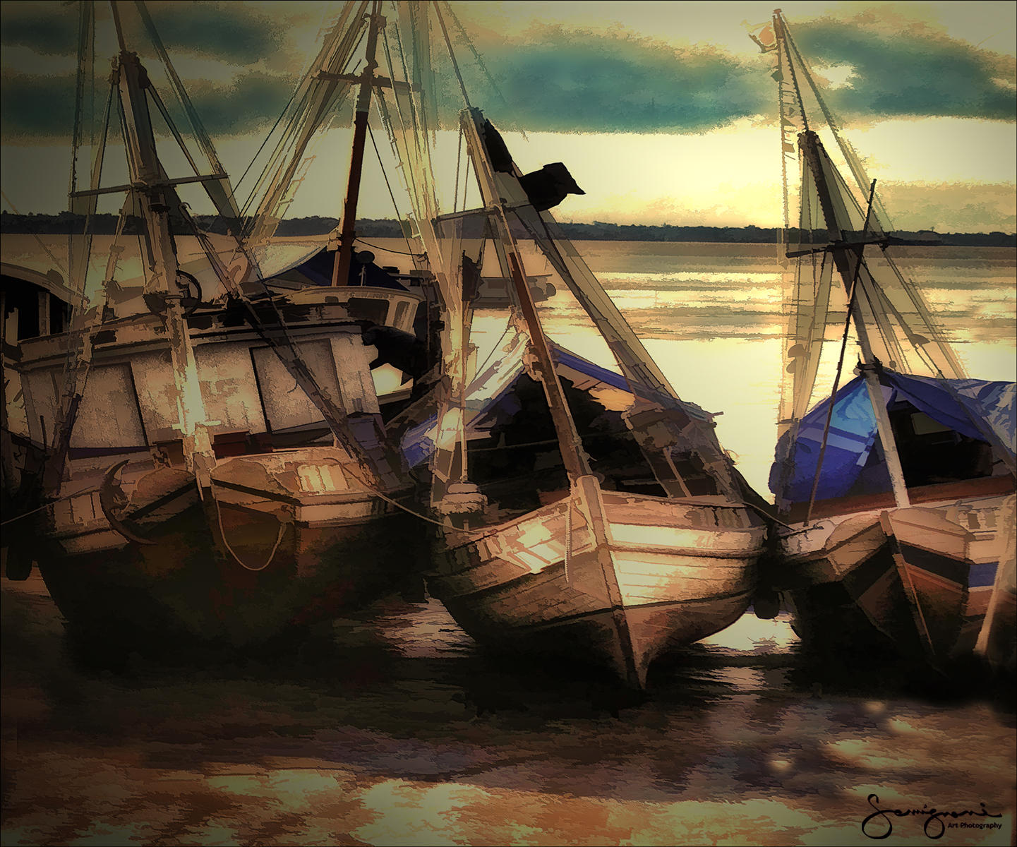 Boats on Dry bed-
Belem, Brazil