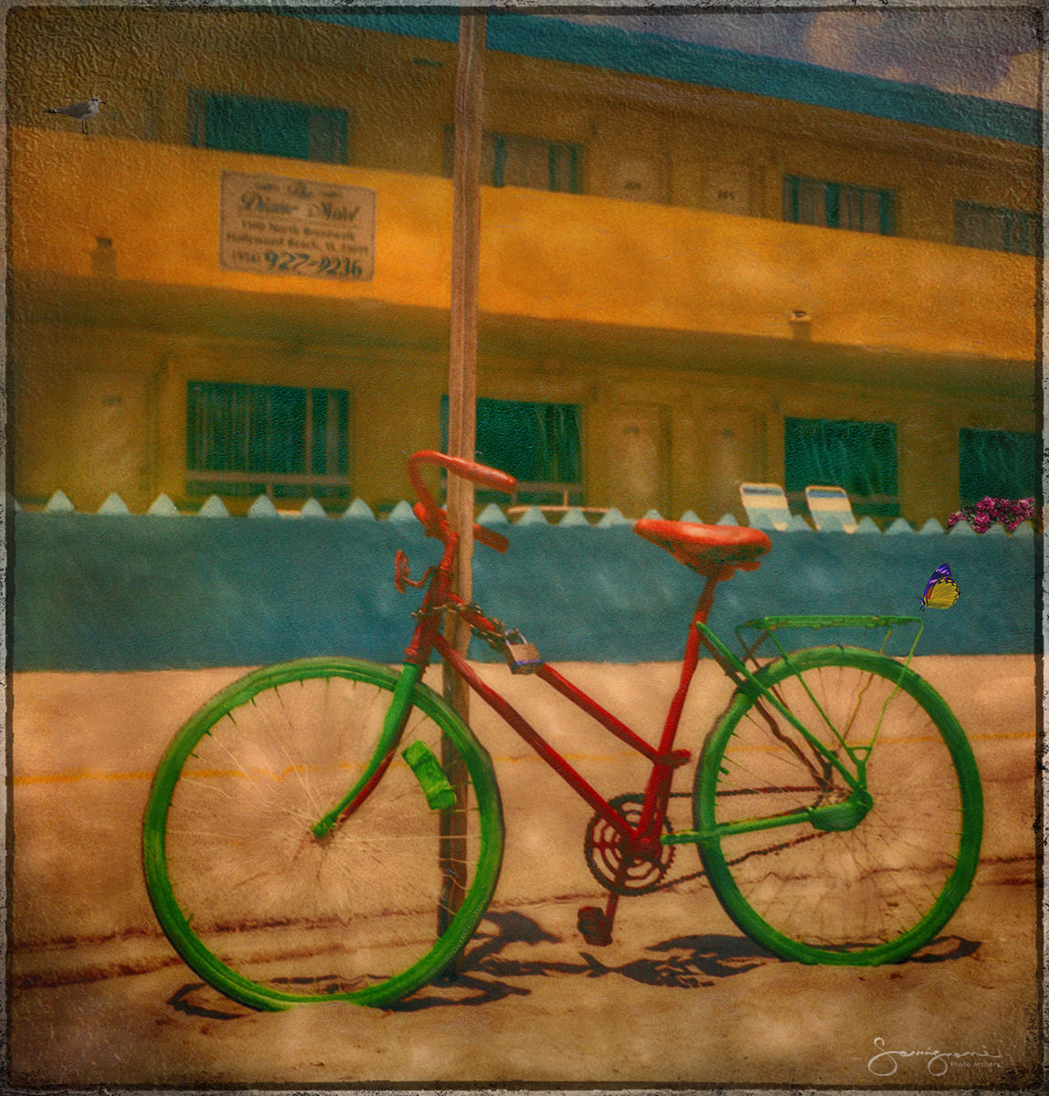 Bike on Hollywood Beach, FL 
       