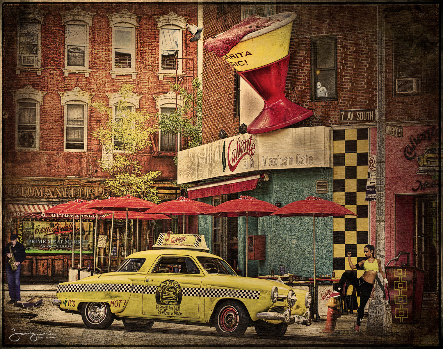 Old Taxi On 7th Avenue-
NYC